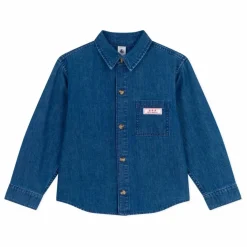 Petit Bateau Chemise Jean Logo Coton Bio | Bleu jean Outlet