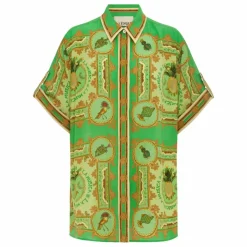 Sale Alémais Chemise La Musica Soie | Vert