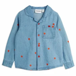 Clearance Mini Rodini Chemise Mini Cœurs Coton Bio | Denim