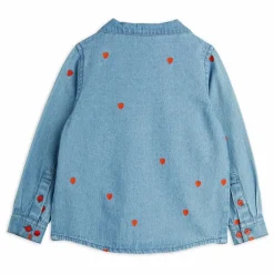 Clearance Mini Rodini Chemise Mini Cœurs Coton Bio | Denim