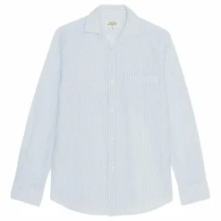 Clearance Hartford Chemise Paul Rayée | Bleu ciel