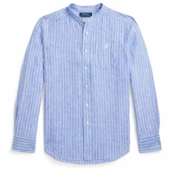 Ralph Lauren Chemise Rayure Lin | Bleu