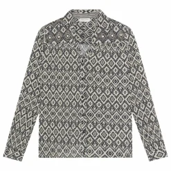 Hot Maison Hotel Chemise Ruby Tuesday Ikat Amrit Crêpe de Coton | Noir