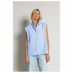 Outlet Smallable Woman Chemise Sans Manches Laura Rayée | Bleu Clair