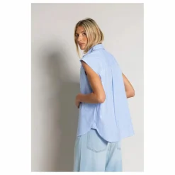 Outlet Smallable Woman Chemise Sans Manches Laura Rayée | Bleu Clair