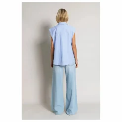 Outlet Smallable Woman Chemise Sans Manches Laura Rayée | Bleu Clair