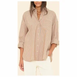 Clearance Xirena Chemise Sydney Rayée | Caramel