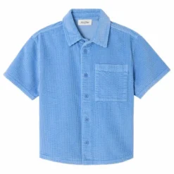 Outlet American Vintage Chemise Velours Côtelé Padow | Bleu