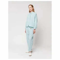 Hot Bobo Choses Chemise Vichy Seersucker - Collection Femme | Bleu turquoise