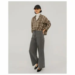 Clearance Tinsels Chemise Wood Sevilla Carreaux | Marron