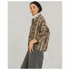 Clearance Tinsels Chemise Wood Sevilla Carreaux | Marron