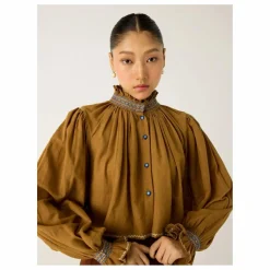 Outlet CORD Chemisier Elsa Brodé | Vert kaki