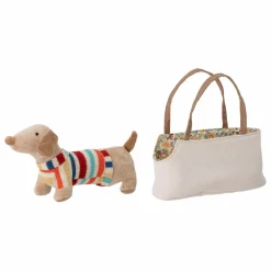 Bloomingville Mini Doudous, Peluches|Doudous Et Peluches|Chien Hilena et son panier