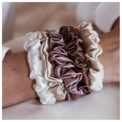 Femme Emily's Pillow Accessoires Cheveux|Chouchous en soie - Lot de 5 |