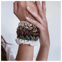 Femme Emily's Pillow Accessoires Cheveux|Chouchous en soie - Lot de 5 |