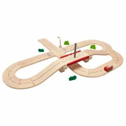Plan Toys Garages, Circuits|Circuit automobile et ses accessoires en bois