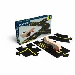 Waytoplay Circuit d'aéroport Runway avec 1 avion - 8 pièces