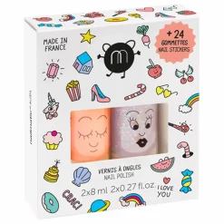 Enfant Nailmatic Kids Coffret 2 vernis kids Crac -Flamingo et Polly