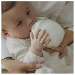 Elhée Coffret biberon en silicone médical et doudou lange Augustin le lapin Toile de Jouy - x Tartine et Chocolat | Gris Outlet