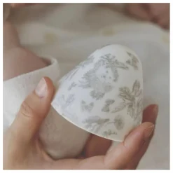 Elhée Coffret biberon en silicone médical et doudou lange Augustin le lapin Toile de Jouy - x Tartine et Chocolat | Gris Outlet