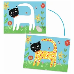 Clearance Djeco Coffret de peintures A petits points Multicolore