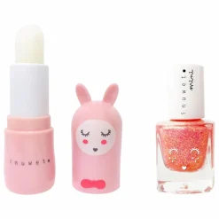 Enfant/Femme Inuwet Soins Du Visage|Coffrets|Coffret duo baume à lèvres et vernis à l'eau Fraise