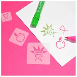 Enfant Nailmatic Kids Soins Du Corps|Coffrets|Coffret duo Tattoopen & Pochoir Réutilisable New York x JO LITTLE