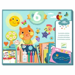 Discount Djeco Coffret multi-activités Chat et ses amis Multicolore