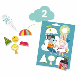 Discount Djeco Coffret multi-activités Chat et ses amis Multicolore