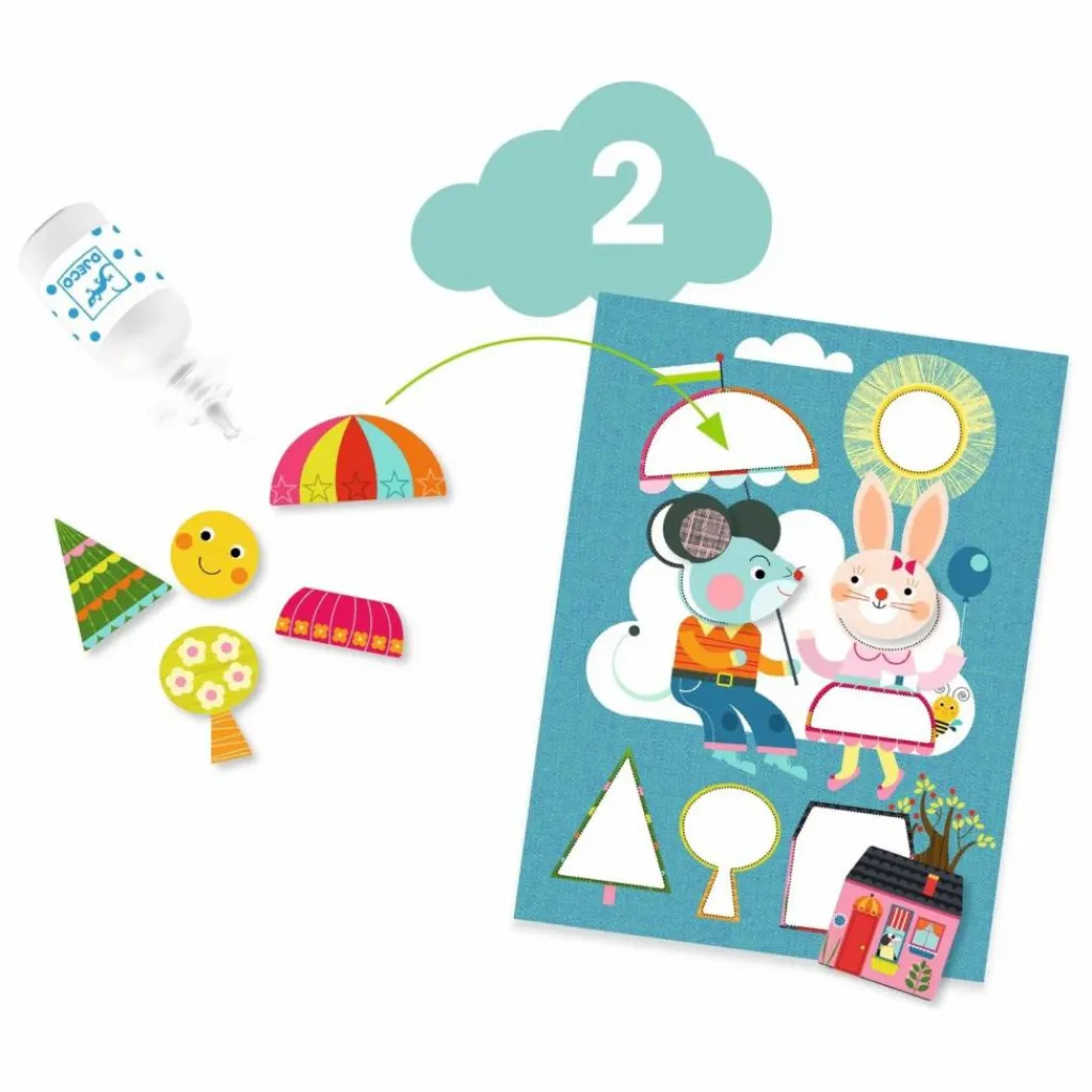 Discount Djeco Coffret multi-activités Chat et ses amis Multicolore