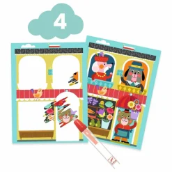 Discount Djeco Coffret multi-activités Chat et ses amis Multicolore