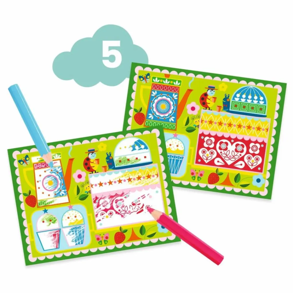 Discount Djeco Coffret multi-activités Chat et ses amis Multicolore