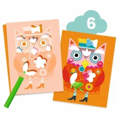 Discount Djeco Coffret multi-activités Chat et ses amis Multicolore