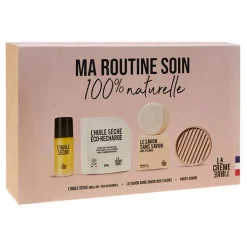 Clearance La Crème Libre Coffret Routine Soin - Huile Sèche & Ecorecharge & Savon aux fleurs & Porte Savon Non teinté