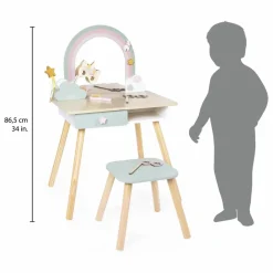 Enfant Janod Rangement Enfant|Coiffeuse Licorne