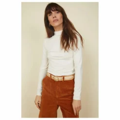 Femme SMALLABLE BASICS Col Roulé Femme Manches Longues en Modal |