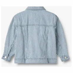Wheat Collaboration x Pernille Teisbæk - Veste Denim Vive Rayures Coton Bio | Bleu ciel Online
