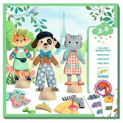 Clearance Djeco Collage Bonjour Paris Multicolore