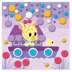 Janod Loisirs Créatifs|Collage Pompons - x Hachette