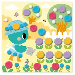 Janod Loisirs Créatifs|Collage Pompons - x Hachette