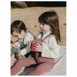 New Silly Silas Collants à Bretelles Coton Bio Sans Pieds | Vieux Rose