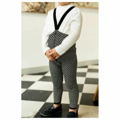 Silly Silas Collants Carreaux Coton Bio | Noir Outlet