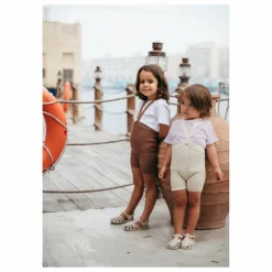 Sale Silly Silas Collants Shorty Coton Bio | Marron