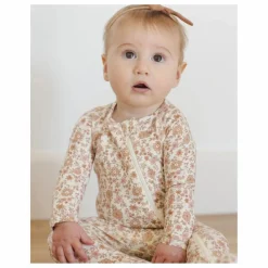 Quincy Mae Bodies, Combinaisons|Combinaisons Et Bodies|Combinaison à Pieds Fleurie Coton Bio |