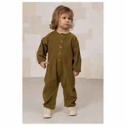 Studio Bohème Combinaison Big Papi Velours Côtelé Coton Bio | Vert kaki Clearance