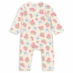 Konges Sløjd Combinaison Cache Coeur Fleurie Coton Bio | Ecru Sale