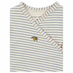 Konges Sløjd Combinaison Cache Cœur Rayée Coton Bio |