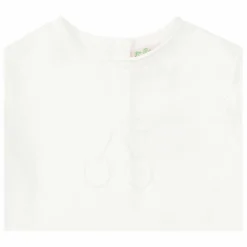 New Bonpoint Combinaison Coton Cerises | Ecru