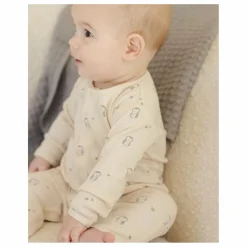 Quincy Mae Combinaison Côtelée Hiboux Coton Bio |