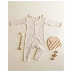 Quincy Mae Combinaison Côtelée Hiboux Coton Bio |